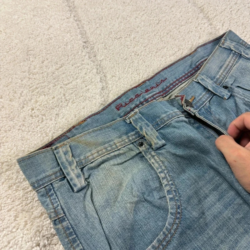 VTG Rica Lewis 90s Baggy Oversized Relaxed Blue 36 Carpenter Denim Shorts Jorts image 10