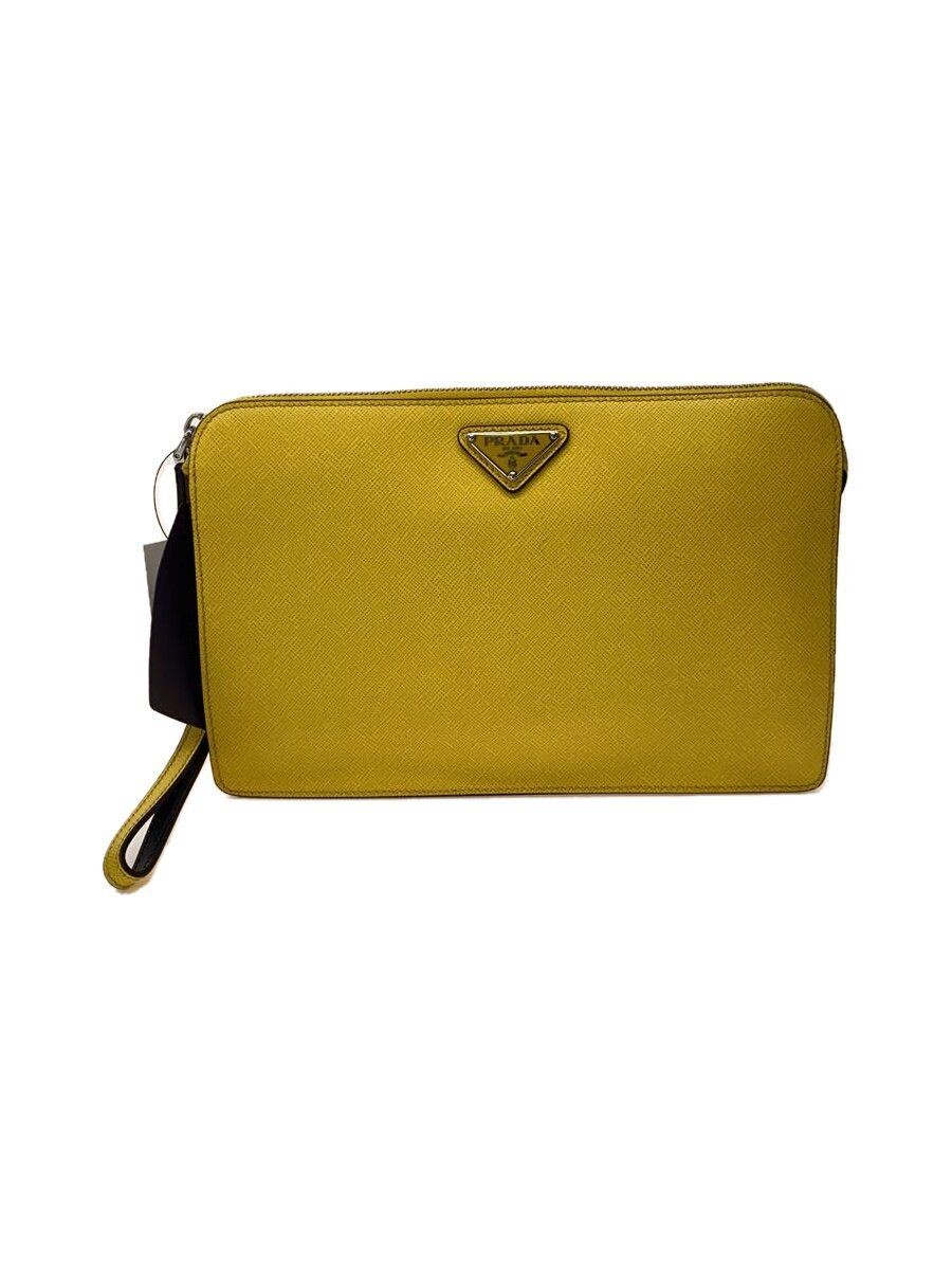 PRADA イエロー ギャザーバッグ Prada - Yellow Leather Crossbody Bag | Mitchell Stores