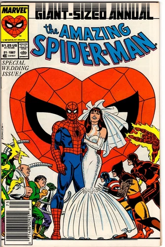 AMAZING SPIDER-MAN ANNUAL #21 (1987): KEY- Marriage: Newsstand: VF+