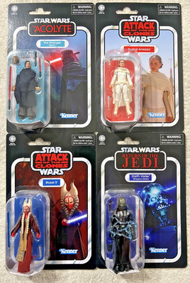 STAR WARS VINTAGE SET OF 4 THE STRANGER / PADAME / DARTH VADER / SHAAK TI *NEW*