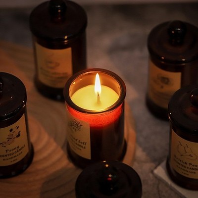 Handmade Essential Oil Scented Cup Candles   Smokeless Plant Wax Aromatherapy