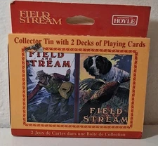 Vintage 1998 Field and Stream Poker Playing Cards and Collector Tin Two Deck Set