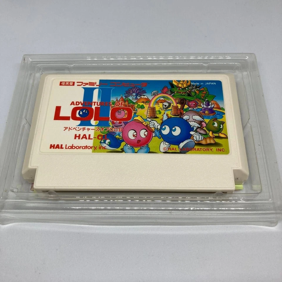 Adventures of Lolo 2 Famicom Game Cartridge Untested with Box Damage Japan - Image 3 of 4