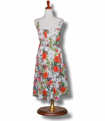 NWT By Anthropologie Corset Midi Dress Women's 8P Rose Floral Garden Cottagecore