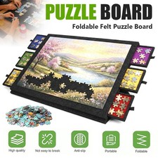 1000 pcs Jigsaw Puzzle Table with Integrated Bracket Felt Puzzle Plateau Board