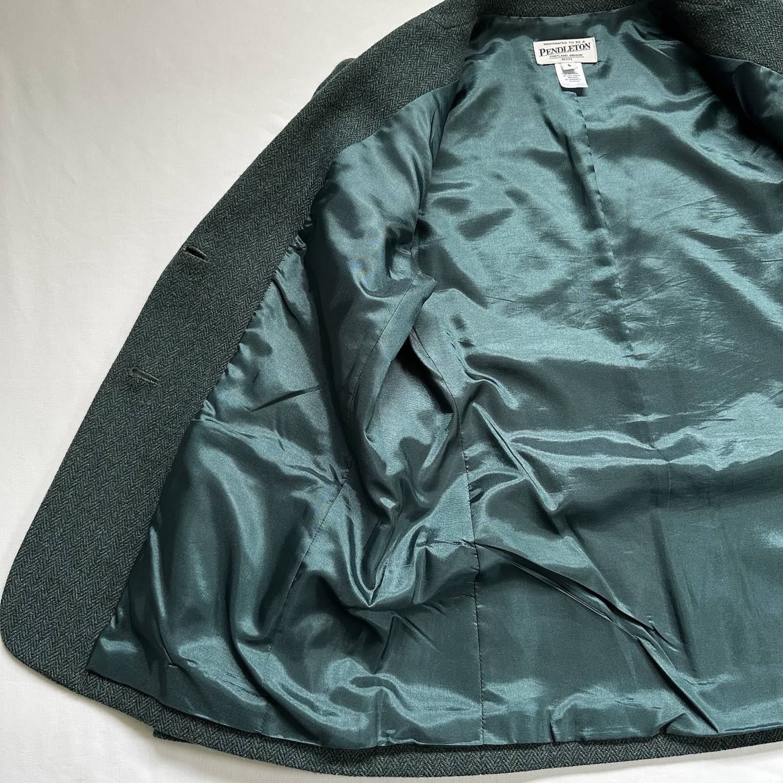 Pendleton Wool Herringbone Single Breasted Teal B… - image 21