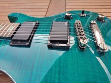 Charvel Desolation DC-1 ST Double Cutaway Transparent Blue Smear with EMG's