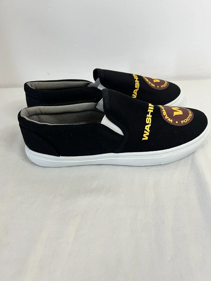 Zapatillas deportivas de lona de fútbol americano de Washington 8 negras del equipo de fútbol americano de la NFL Foto 3 de 4