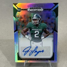 2019 Panini Prizm Draft Justin Layne #297 Silver AUTO Michigan State SSP