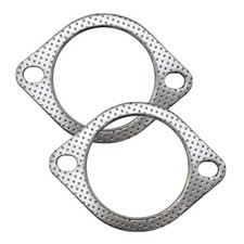 3 Inch Exhaust Gasket 2 Bolt Flange 77mm Graphite w/Fire Ring 2 Pcs 3 in