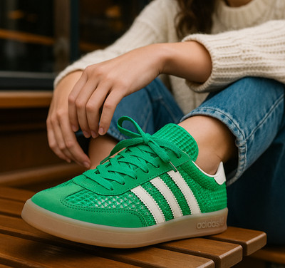 NEW Adidas Gazelle Indoor Energy Green w/Tags Gum Sole Size Mens 8 Womens 9