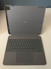Logitech Keyboard Folio Case Gray Detachable Keyboard Integrated Stand Trackpad