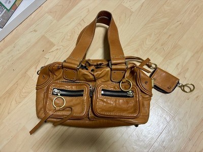 Vintage Chloé Betty Bag Handtasche Leder Schultertasche Cognac