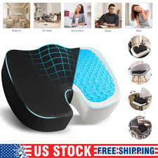 Memory Foam Seat Cushion Office Chair Car Gel Seat Pad Coccyx Tailbone Pain Reli