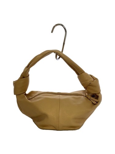 BOTTEGA VENETA Handbag Double Knot Leather BEG Plain Used