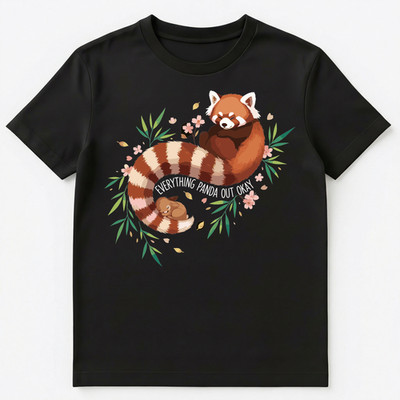 Bezaubernder roter Panda positive Botschaft Kunst Unisex T-Shirt