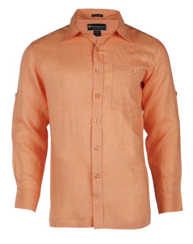 Weekender® Men's Caribe Linen Long Sleeve Shirt New XL