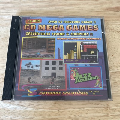 CD MEGA GAMES PC CD-ROM 50 Titles  90s HTF Software Solutions VG Disc