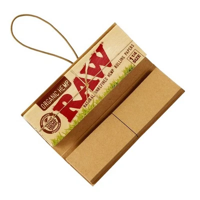 RAW Organic 1 1/4 Papers with Tips Natural Unrefined - 32 Leaves - image 1 of 4