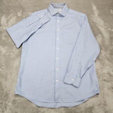 Charles Tyrwhitt Dress Shirt Mens 16.5 34/35 Blue Check Classic Non Iron Cotton