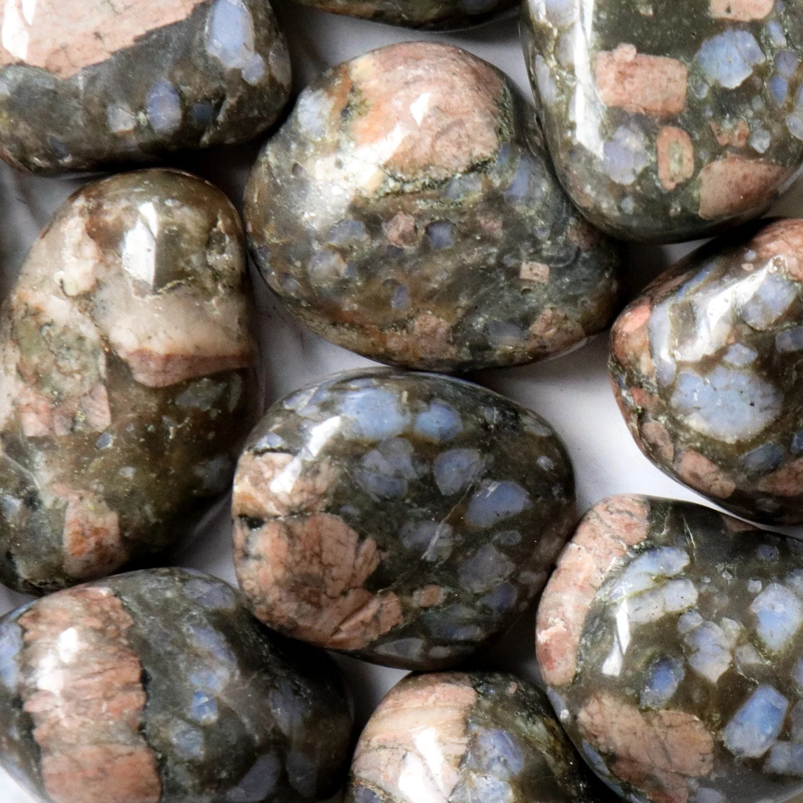 Llanite Que Sera Gemstones polished Jewelry, Wire wrapping 224 grams 8 oz lot
