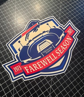 3 SIZES Buffalo Bills Highmark Stadium FAREWELL SEASON 1973-2025 DECAL