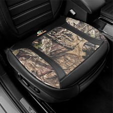 Mossy Oak Car Seat Cover Luxury Faux Leather Front Bottom Seat Cushion Cover
