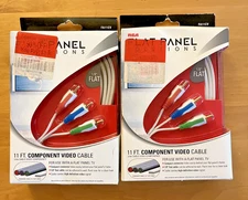 RCA Flat Panel Solutions 11 FT. COMPONENT VIDEO CABLES (Lot of 2) - NOS