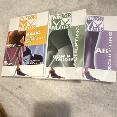 Winsor Pilates Basic 3 DVD Workout Set Bun & Thigh Ab Sculpting Guthy-Renker