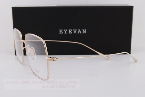 Brand New Eyevan Eyeglass Frames Forest G Gold Titanium 54mm - Picture 4 of 7