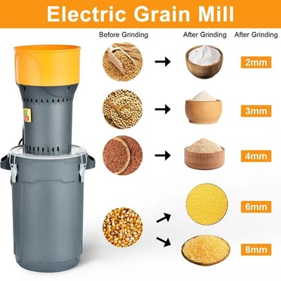 AINT Neu Elektrische Getreidemühle, 25L Eimer, 1000 W, Zerkleinerer, Schrotmühle