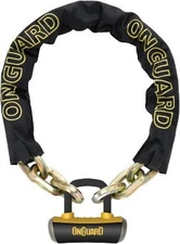 Onguard Beast 8016L Chain Lock with U-Lock 6'