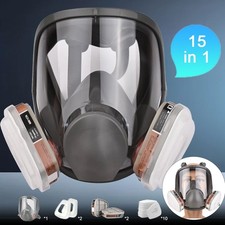 15in 1 Full Face Gas Mask Facepiece Respirator For Painting Spraying 6800 Series