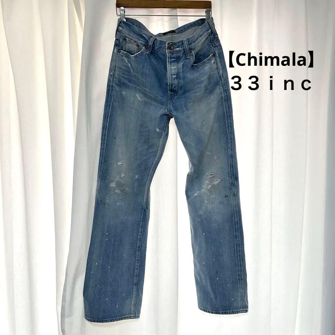 Chimala Red Ear Selvedge Denim Pants Wash Blue Size 33
