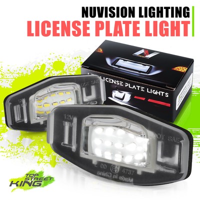 Nuvision LED License Plate Lights for Honda Civic RL TSX ILX Odyssey 99-22 Pair
