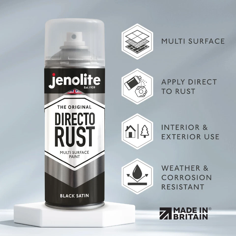 Jenolite Directorust All-in-One Multi-Surface Satin Paint - 400ml - Wood Metal - Image 2 of 4