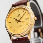 *Not Working! Need Repair* Vintage OMEGA Seamaster Cal.1430 Quartz Gold 33mm Men