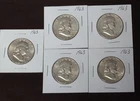 5 Franklin Silver Half Dollars 1963