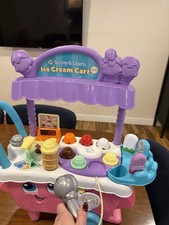Leap Frog Ice Cream Cart Near Complete Missing Strawberry Scoop. Great Condition