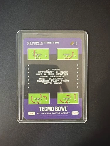 Sticky Situation Tecmo Bowl Bo Jackson Battle Arena 1 Cost Plays PL1 20206 Foil