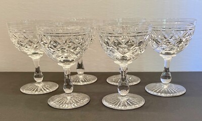 VINTAGE ~EDINBURGH CRYSTAL~ SET OF 6 GOBLET GLASSES SIGNED PATTERN EDI11