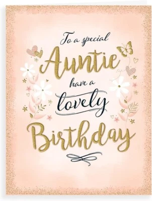 REGAL PUBLISHING To A Special Auntie Birthday Card. 19x13cm (8x6 Inches)
