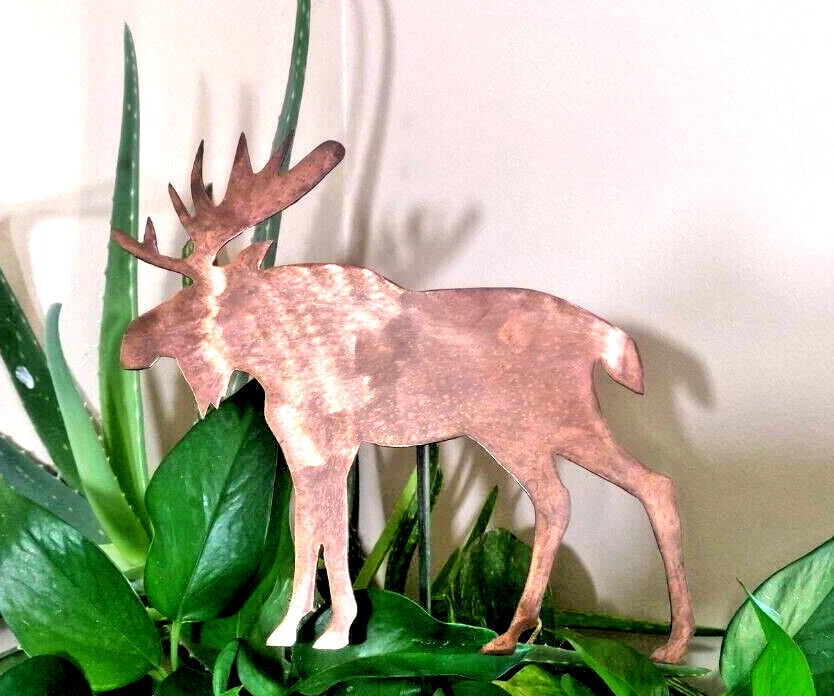 Лоси медь патина двор искусства из стали с глянцевым прозрачным покрытием. - Изображение 3 из 4