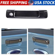 Carbon Fiber ABS Rear Tailgate Handle Trim Cover For Ford Maverick 2022-2023