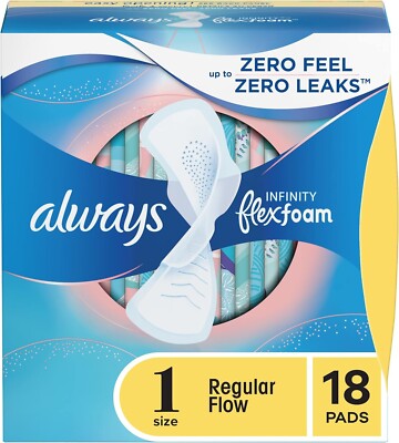 (2PK) Always Infinity FlexFoam Pads, 1 Regular Flow 18 Count 037000117131VL