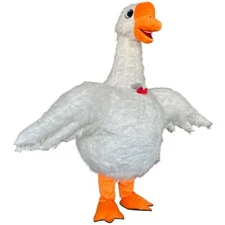 Giant White Goose Jumpsuit Inflatable Costume Mascot Halloween Cosplay Party