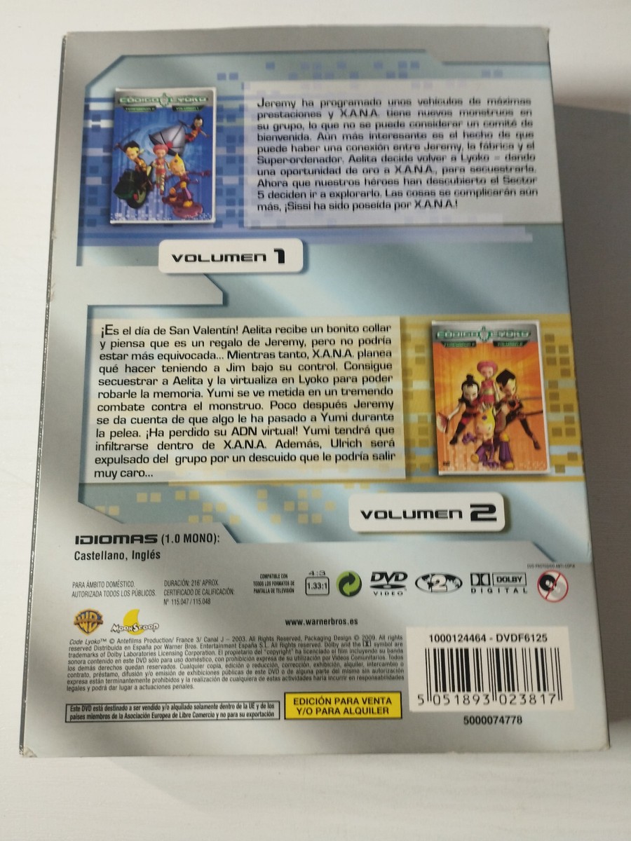 Code Lyoko Season 2 Volume 1 Y 2 - 2 X DVD Spanish English