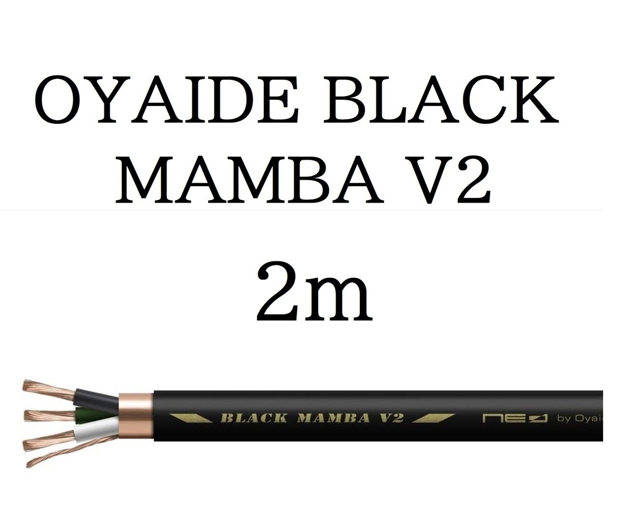 OYAIDE BLACK MAMBA V2 Audio Power Cable 2.0m units 3.5SQ Polymeric