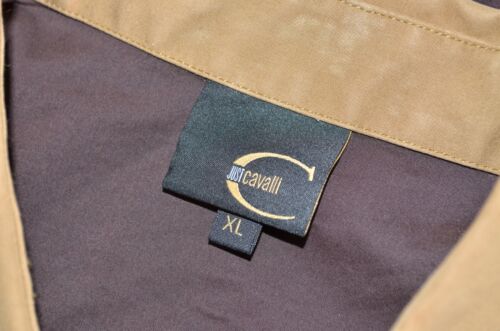 Just Cavalli Slim Fit Men's Long Sleeve Stretch Brown Shirt Size XL - Picture 6 of 7