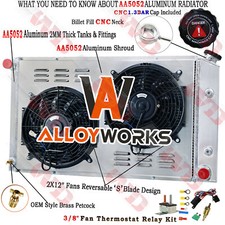 3 Row Radiator Shroud Fan For 1970-1981 Pontiac Firebird Trans Am Formula